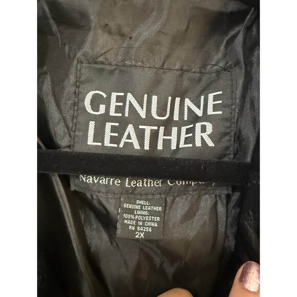 Y2K Black Patchwork Leather Jacket - Picture 6 of 10